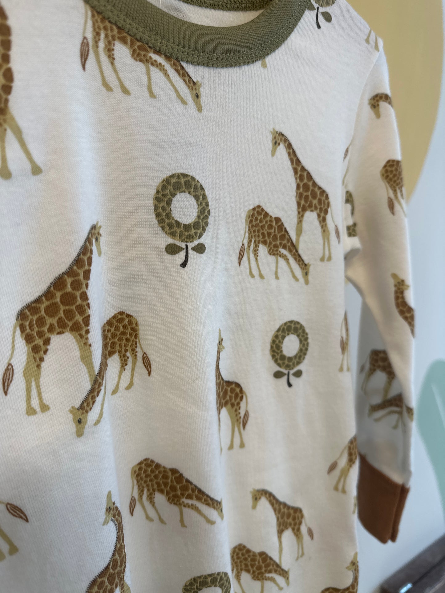Katvig T-shirt met giraffen | lange mouw | biologisch katoen
