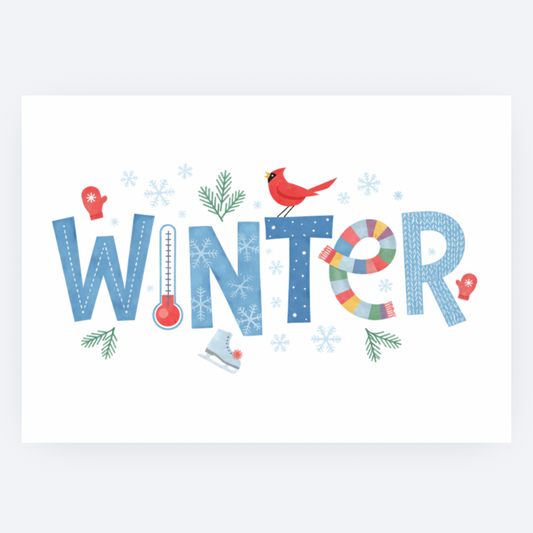 Ansichtkaart - Winter