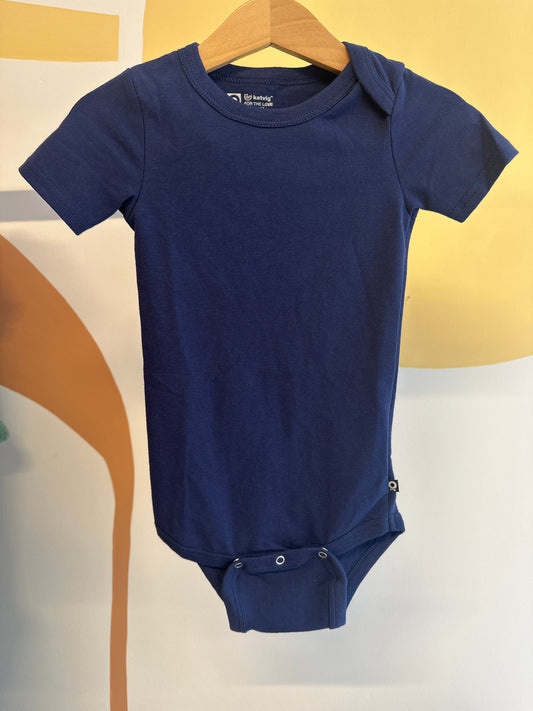 Katvig romper donkerblauw | korte mouw | biologisch katoen
