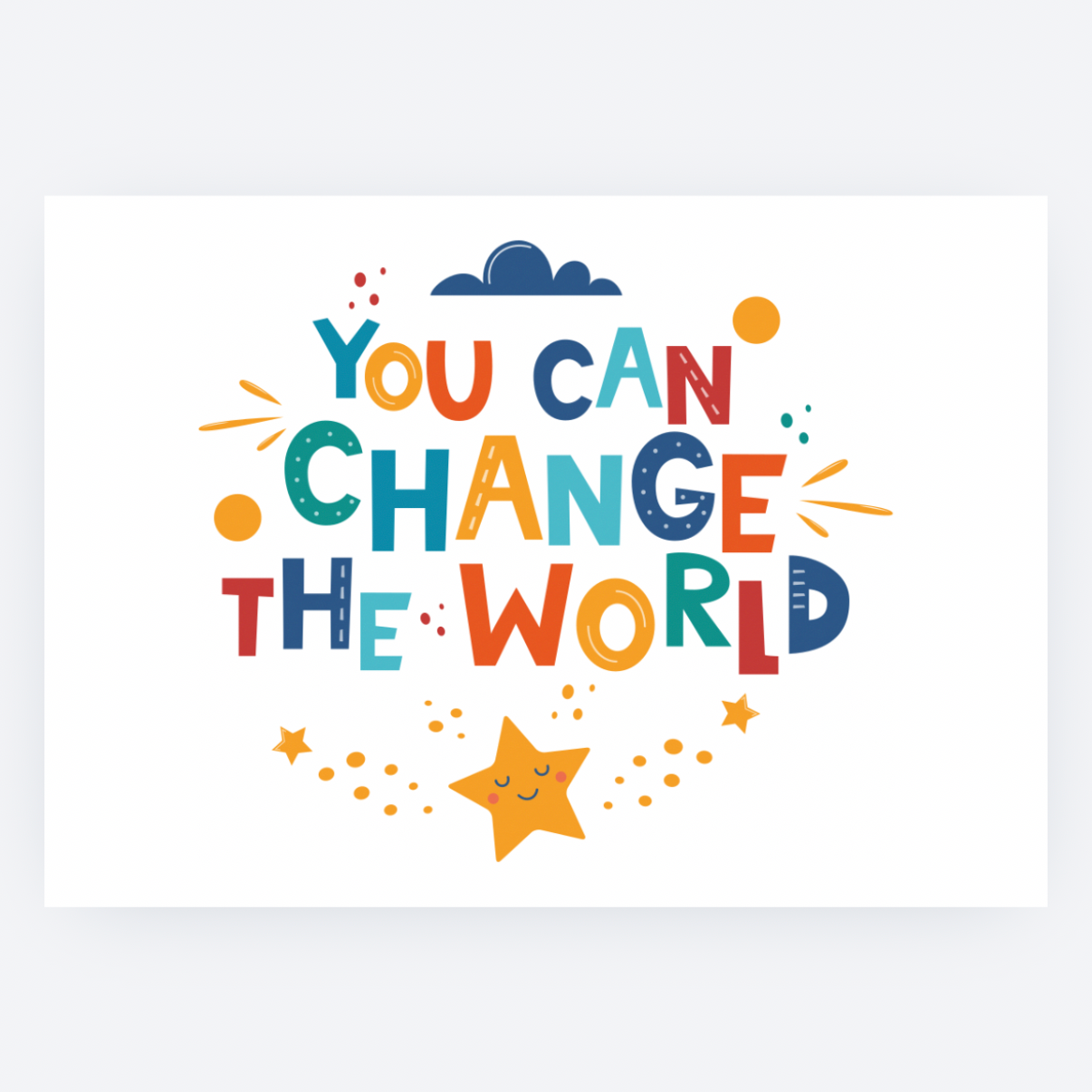 Ansichtkaart - You Can Change The World