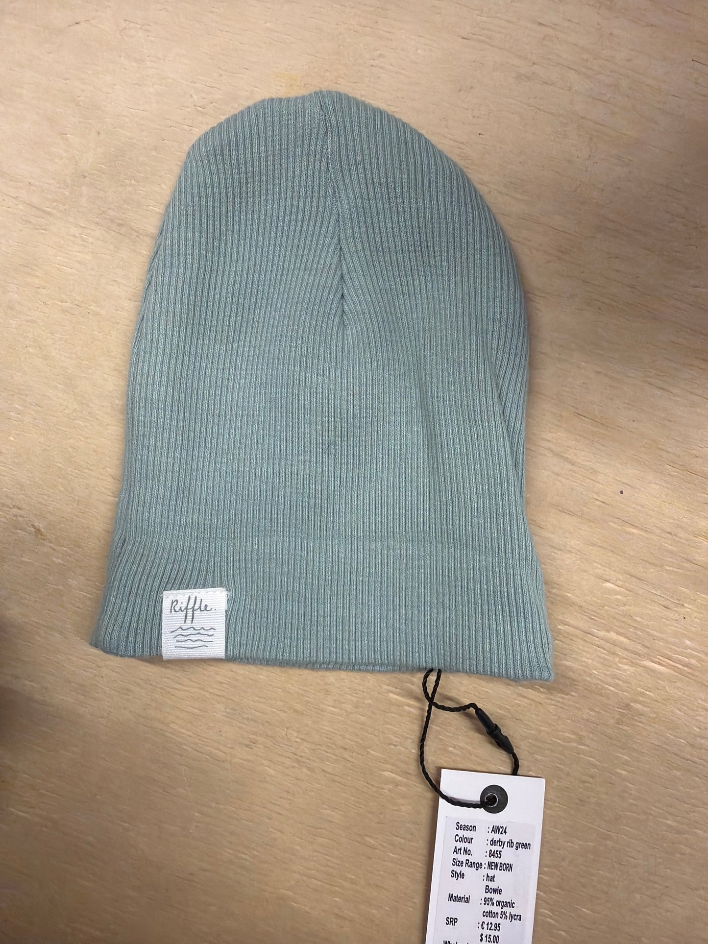 Mutsje mint groen - Riffle Amsterdam - Newborn