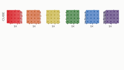 Magnetische Bouwblokken Regenboog 6 stuks