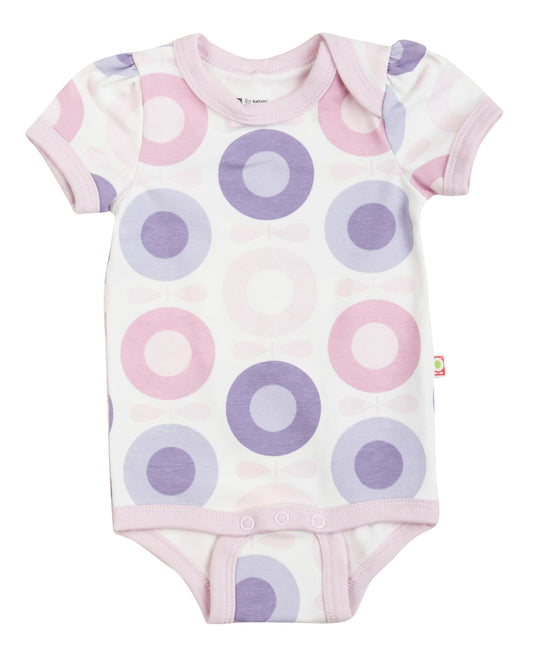 Romper korte mouw - retro appel print - biologisch katoen