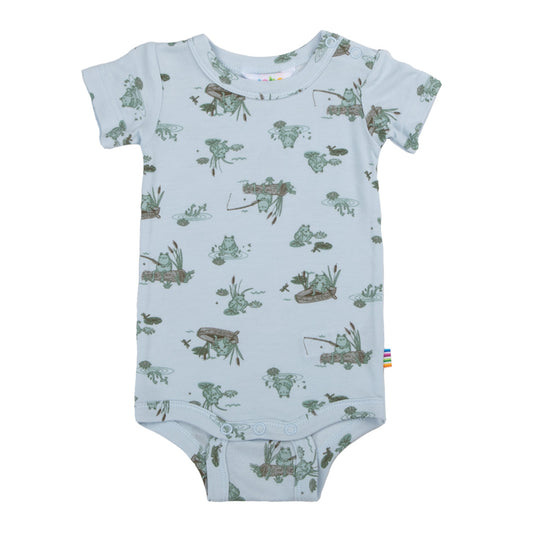 Romper korte mouw - kikkers - bamboe
