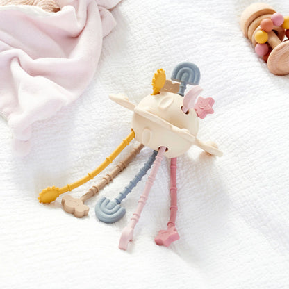 Siliconen trek speelgoed aardekleuren