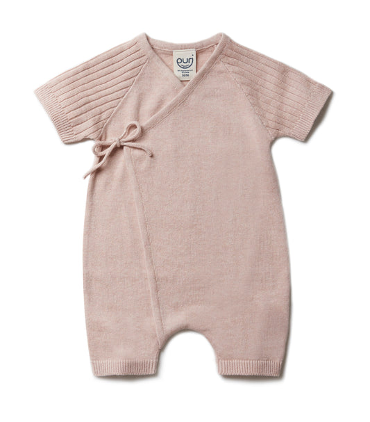 Boxpakje - korte mouw - katoen/zijde - lichtroze