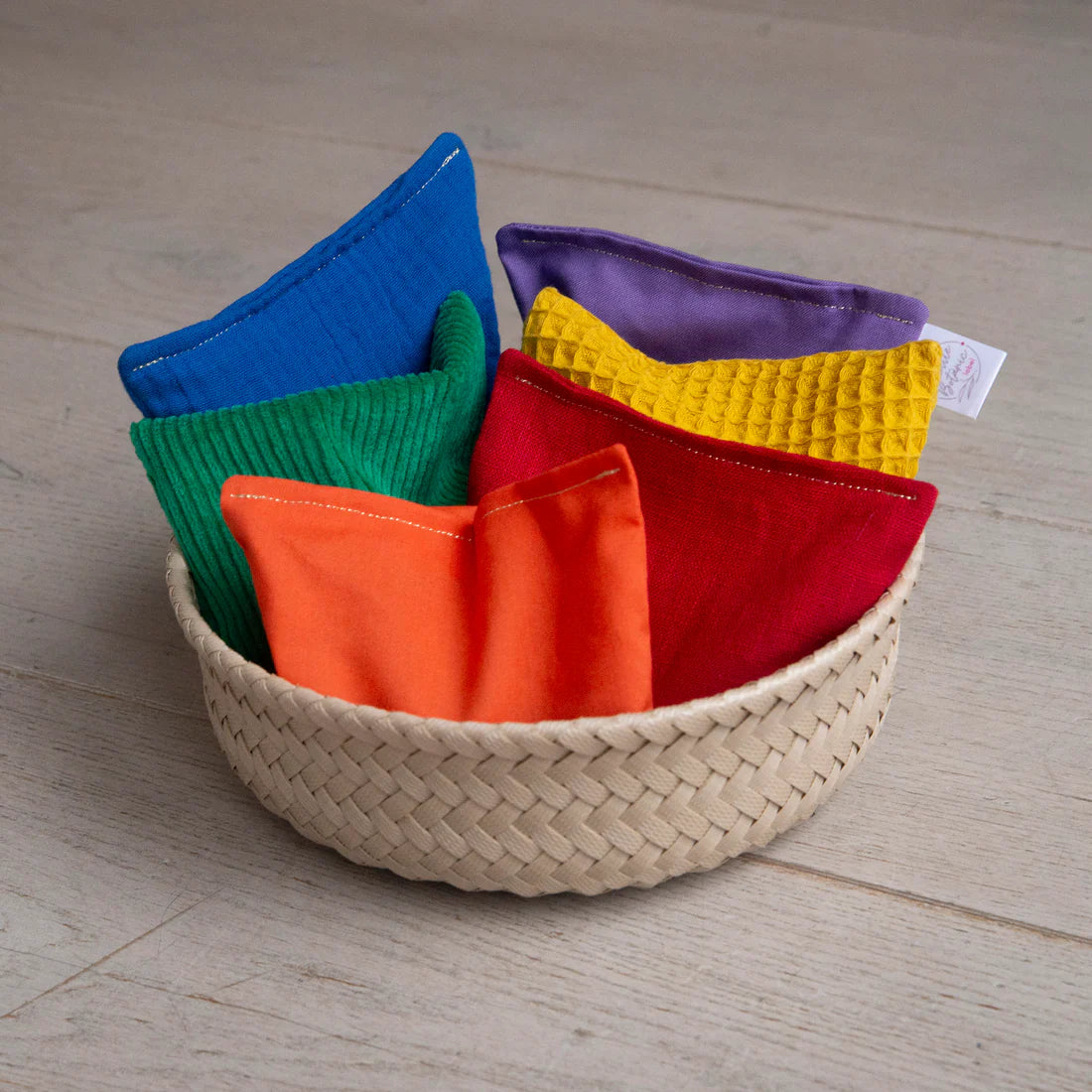 7 Pittenzakjes set - Regenboog + waves