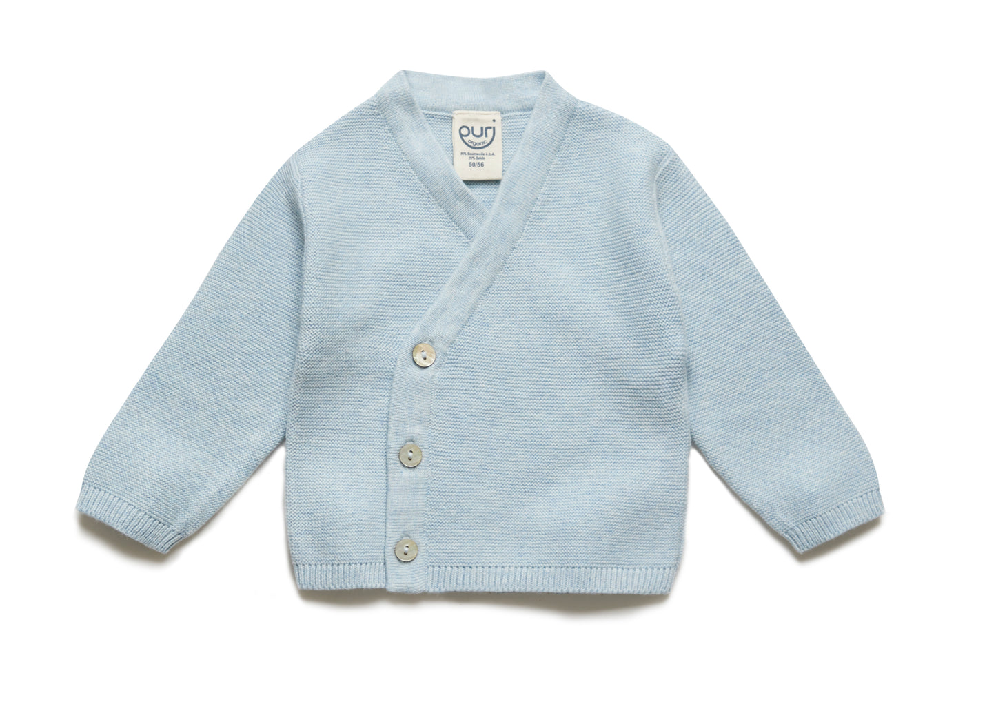 Overslag vestje - katoen en zijde - lichtblauw