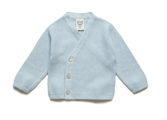 Overslag vestje - katoen en zijde - lichtblauw