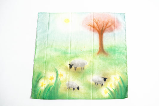 Speeldoek - Lot Bouwes - Schapen 50 x 50 cm