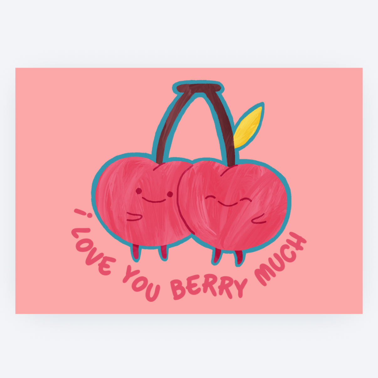 Ansichtkaart - I Love You Berry Much