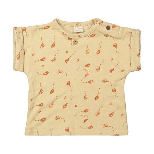 Shirtje beige met vliegers - Riffle Amsterdam - Juul - maat 62