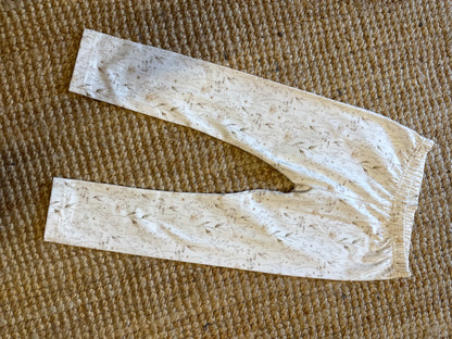 Legging zachte takjes blaadjes print maat 98