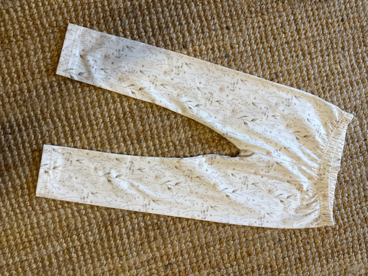 Legging zachte takjes blaadjes print maat 98