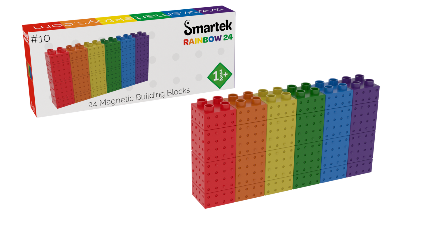 Magnetische Bouwblokken Regenboog 24 stuks