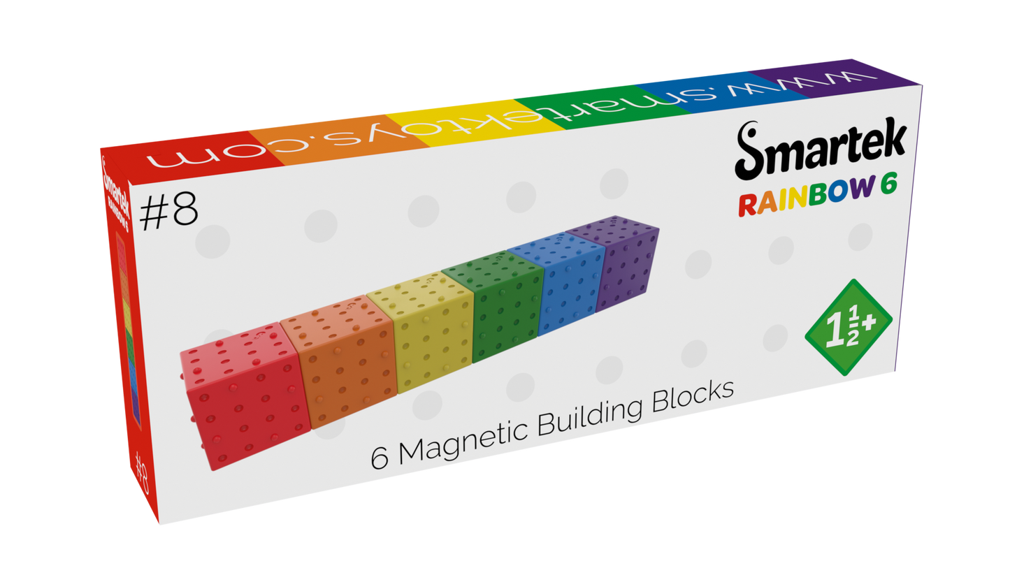 Magnetische Bouwblokken Regenboog 6 stuks