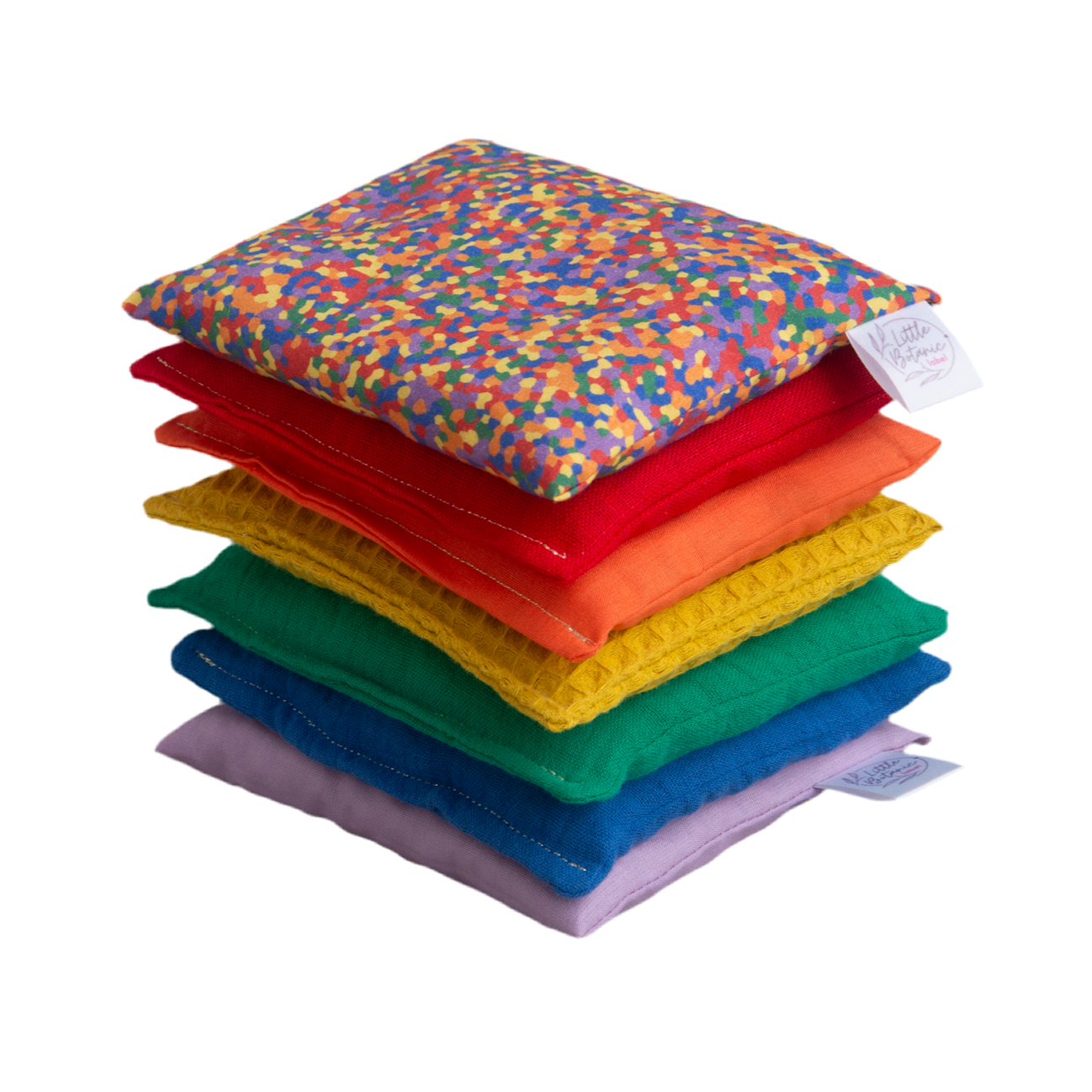 7 Pittenzakjes set - Regenboog + Confetti