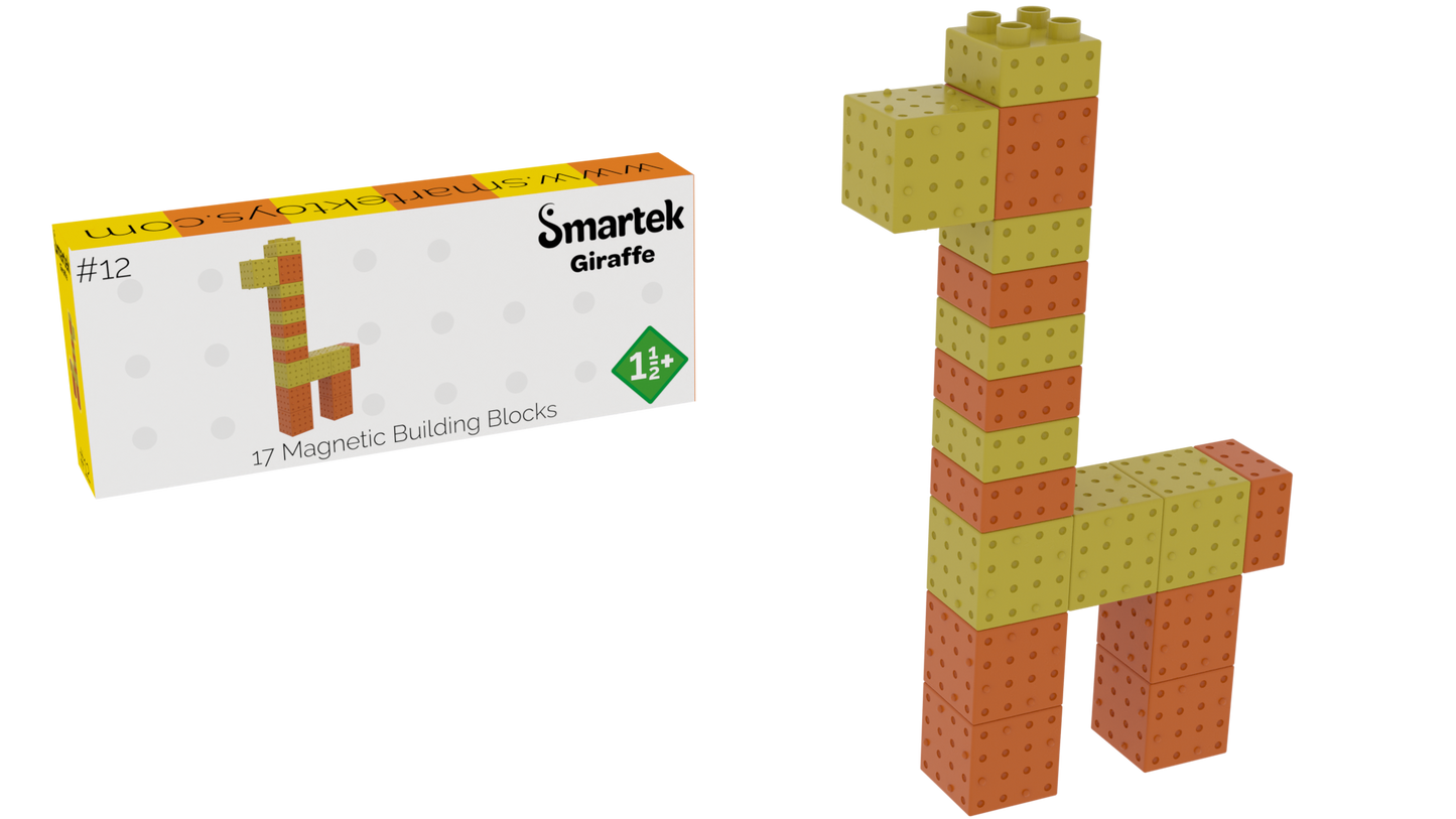 Magnetische Bouwblokken Giraffe 17 stuks