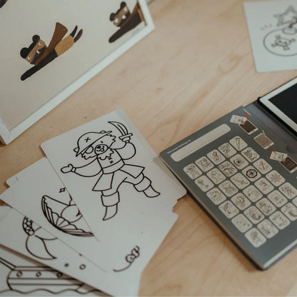 Kidydraw mini extra tekenkaarten Dieren & Oceanen en Piraten