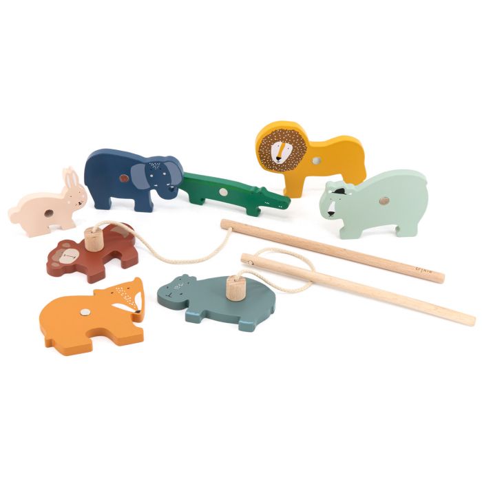 Magnetisch houten visspel