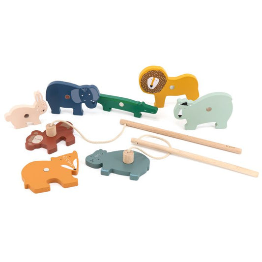 Magnetisch houten visspel