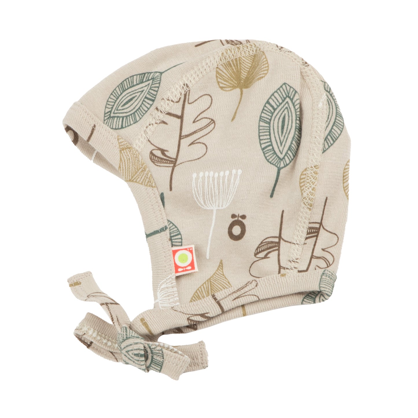 Katvig strikmutsje | blaadjes | katoen