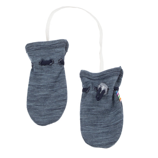 Joha wantjes met duim | donkerblauw gestreept | wol