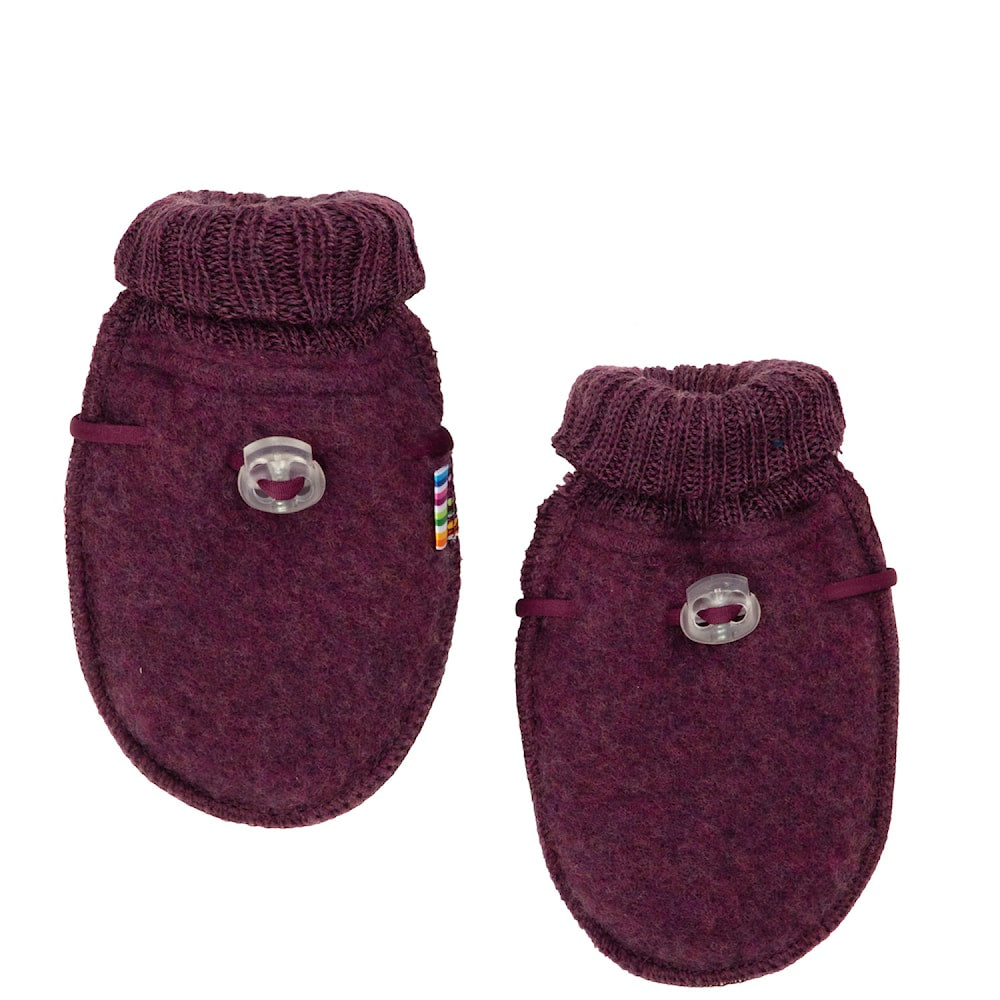 Wantjes wol fleece - Plum
