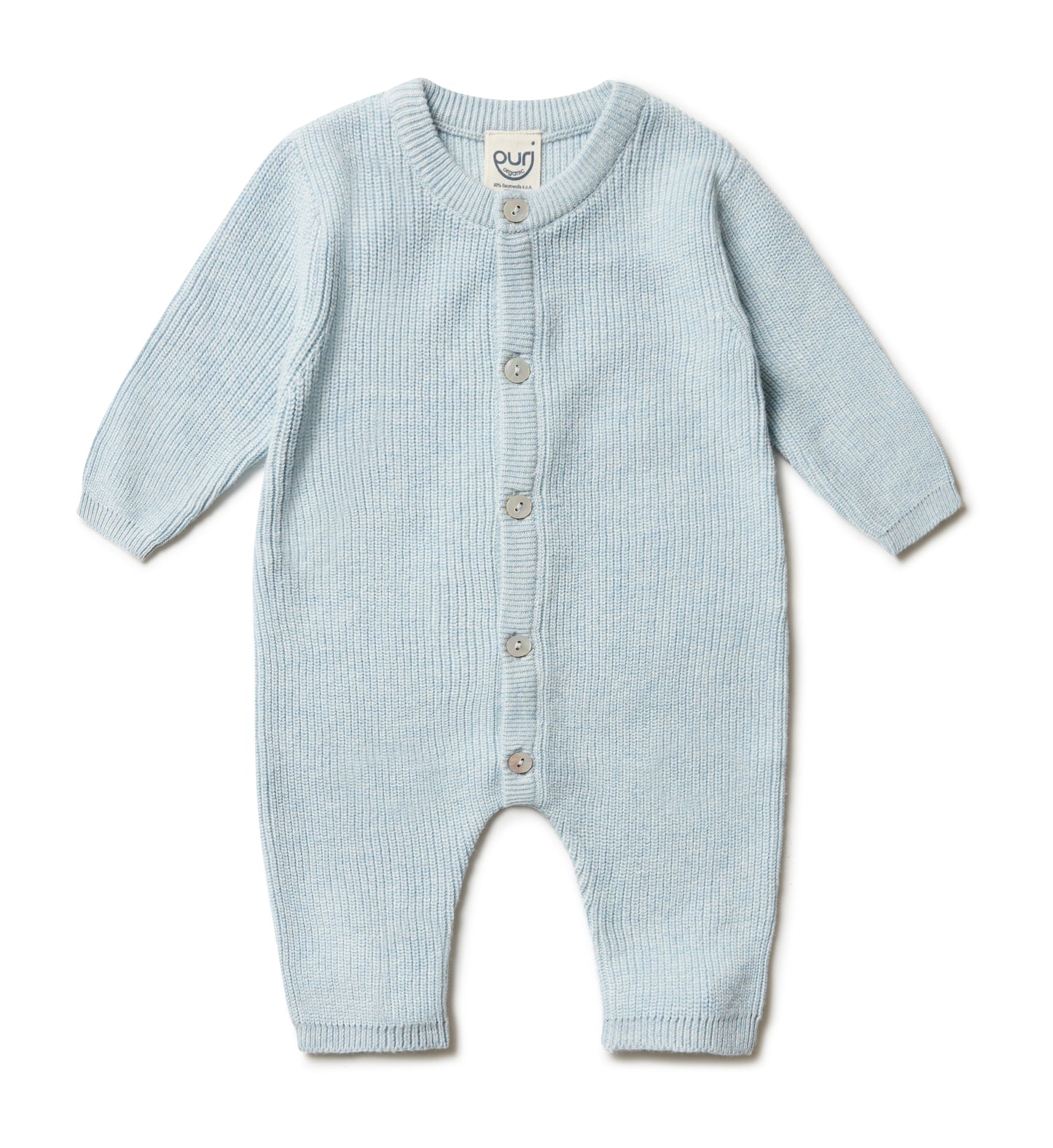 Boxpakje - katoen/zijde - lichtblauw