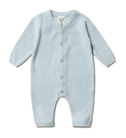 Boxpakje - katoen/zijde - lichtblauw