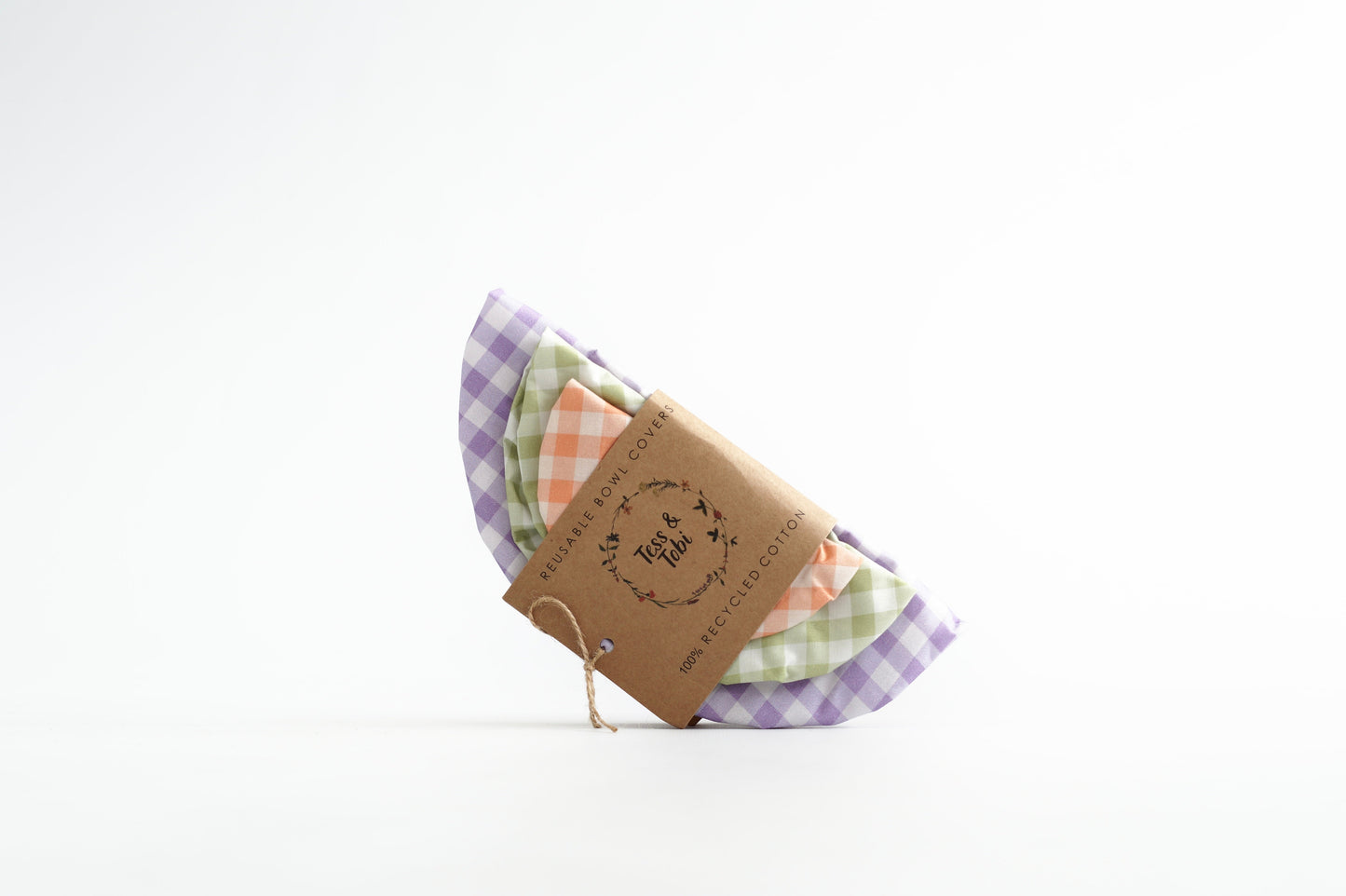Tess & Tobi  | bowl covers | set van 3 | ruitjes