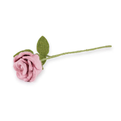 Bloem van wolvilt - roos - lichtroze