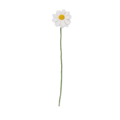 Bloem van wolvilt - Margrietje Wit