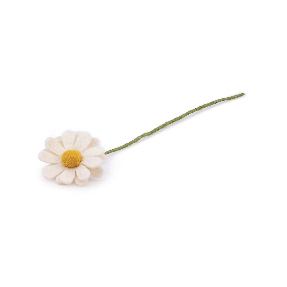 Bloem van wolvilt - Margrietje Wit