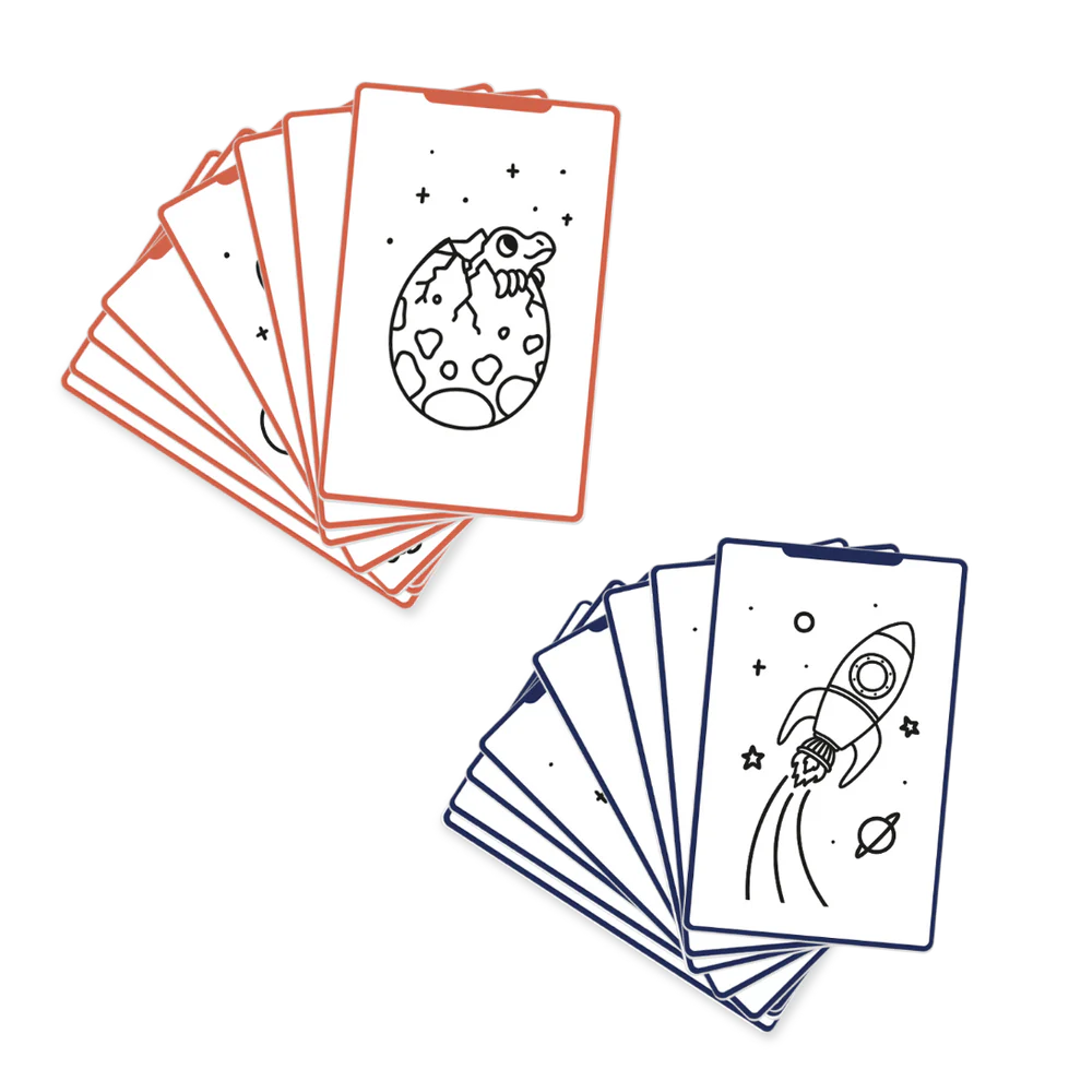 Kidydraw mini extra tekenkaarten Galaxy & Dino’s