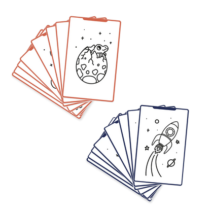 Kidydraw mini extra tekenkaarten Galaxy & Dino’s