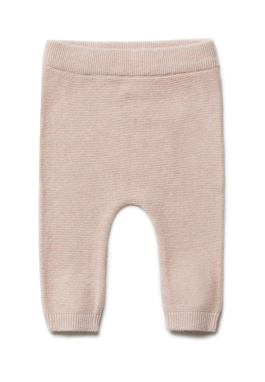 Broekje gebreid - katoen/zijde - lichtroze