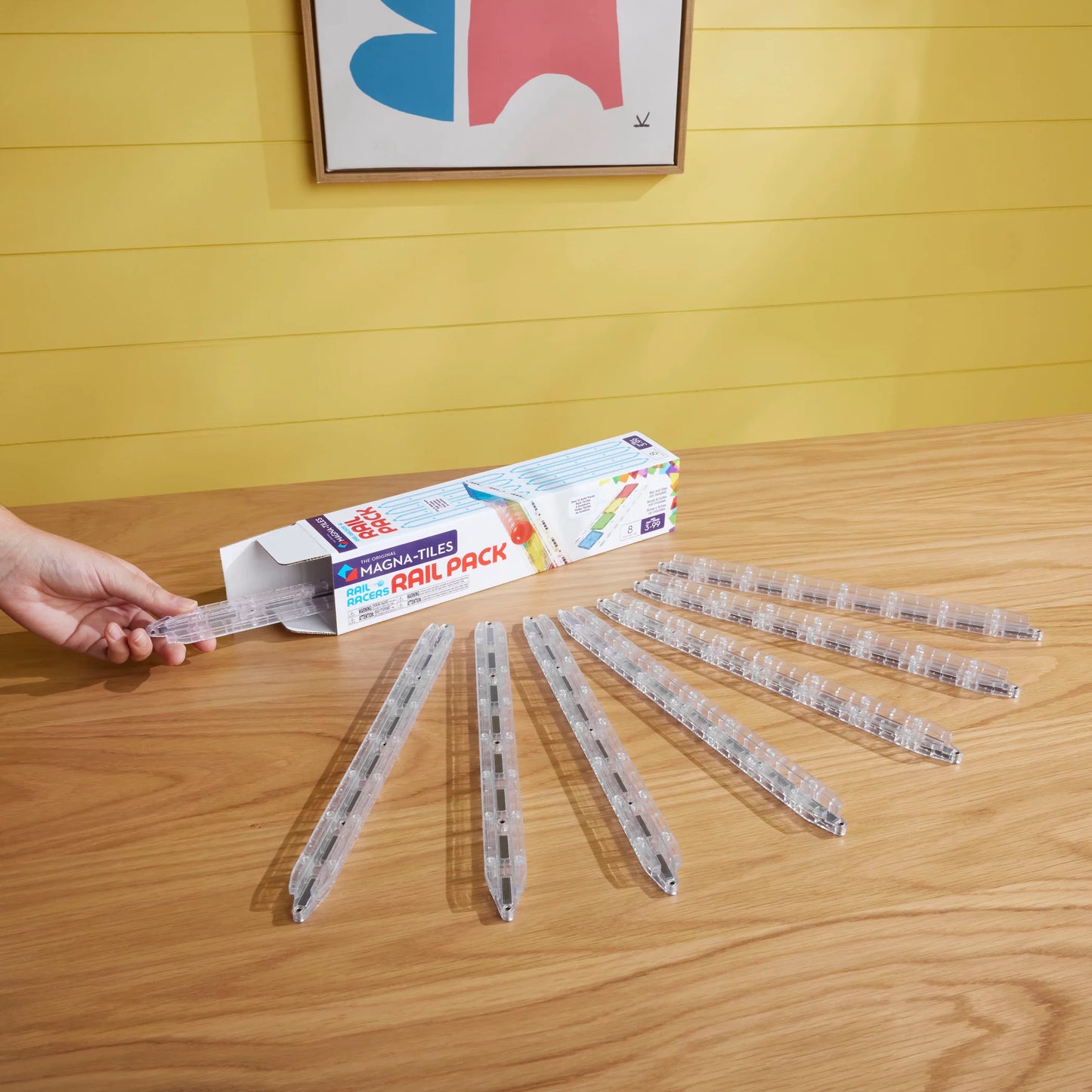 Magnetische tegels - Rail Racers - 8 stuks