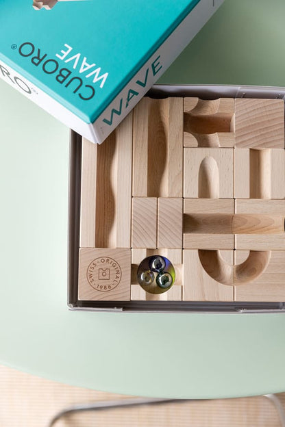 Cuboro houten knikkerbaan uitbreiding - Wave