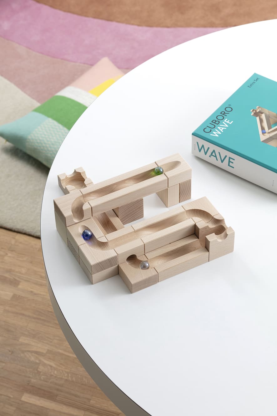 Cuboro houten knikkerbaan uitbreiding - Wave