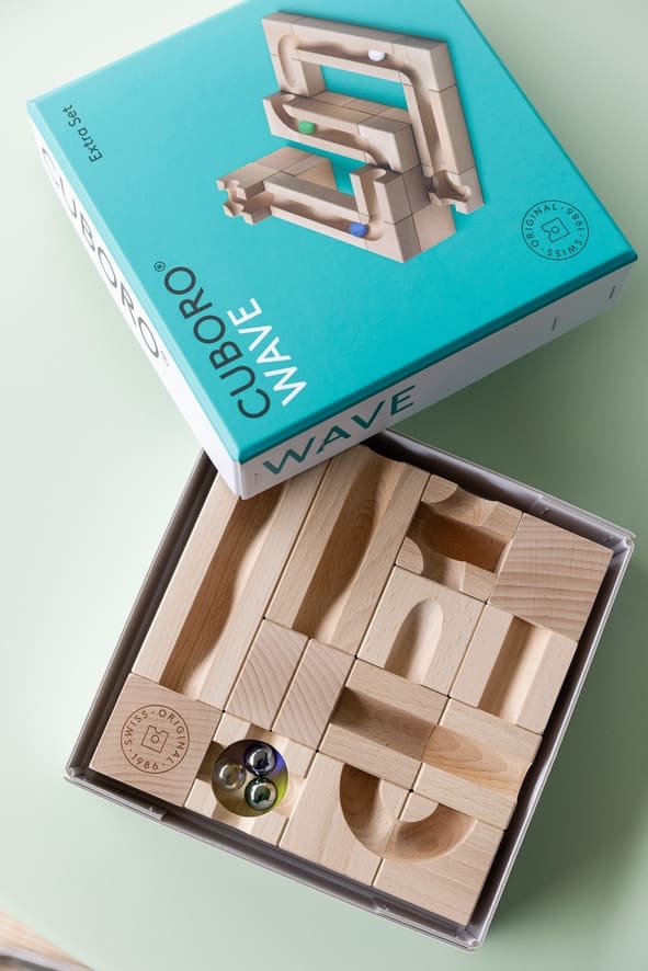 Cuboro houten knikkerbaan uitbreiding - Wave