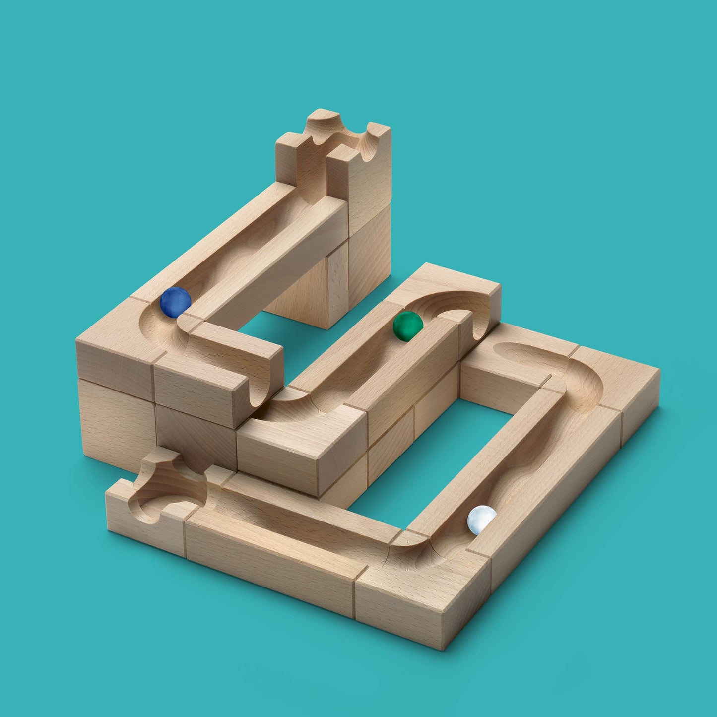 Cuboro houten knikkerbaan uitbreiding - Wave