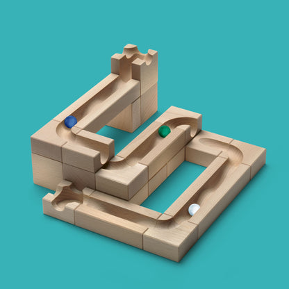 Cuboro houten knikkerbaan uitbreiding - Wave