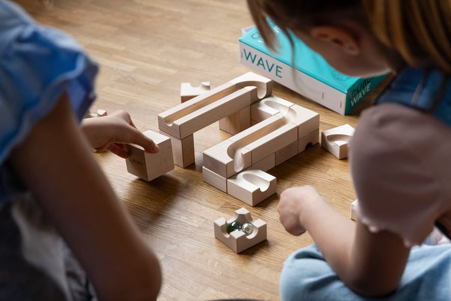 Cuboro houten knikkerbaan uitbreiding - Wave