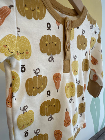 Katvig T-shirt met pompoenen | lange mouw | biologisch katoen