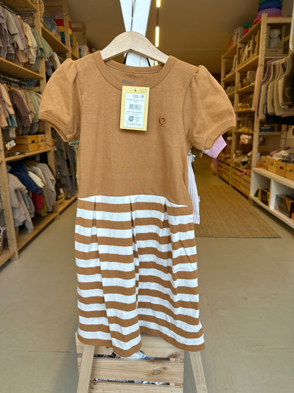 Jurkje Katvig bruin maat 122 streepjes