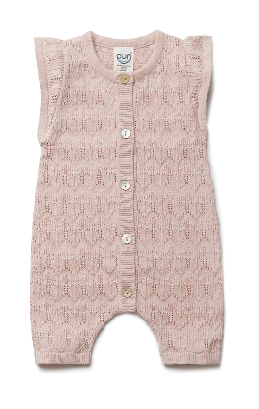 Boxpakje - ajour - katoen/zijde - lichtroze