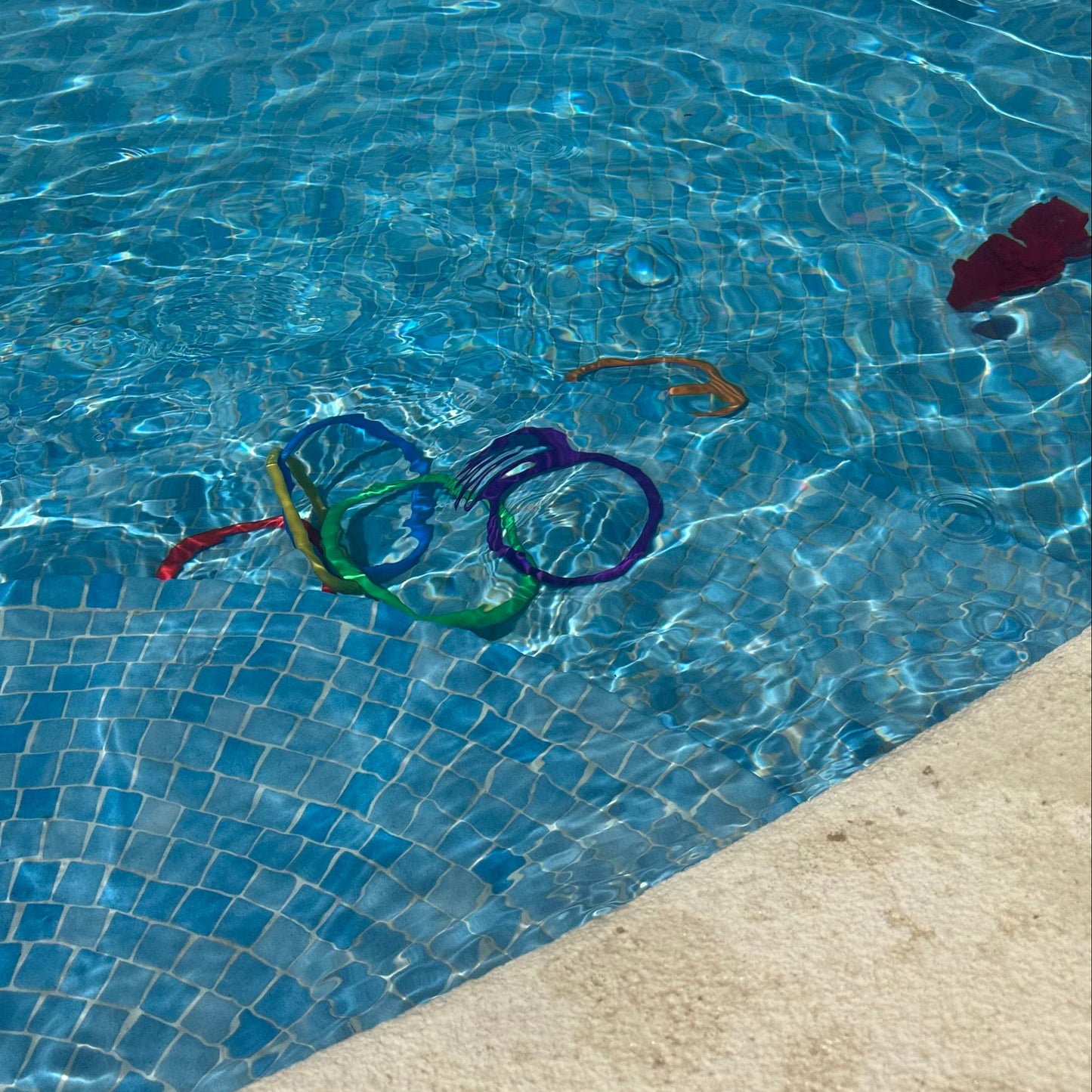 Speelringen 6 stuks - regenboog