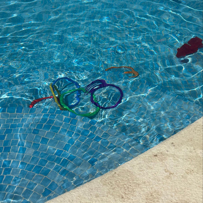 Speelringen 6 stuks - regenboog