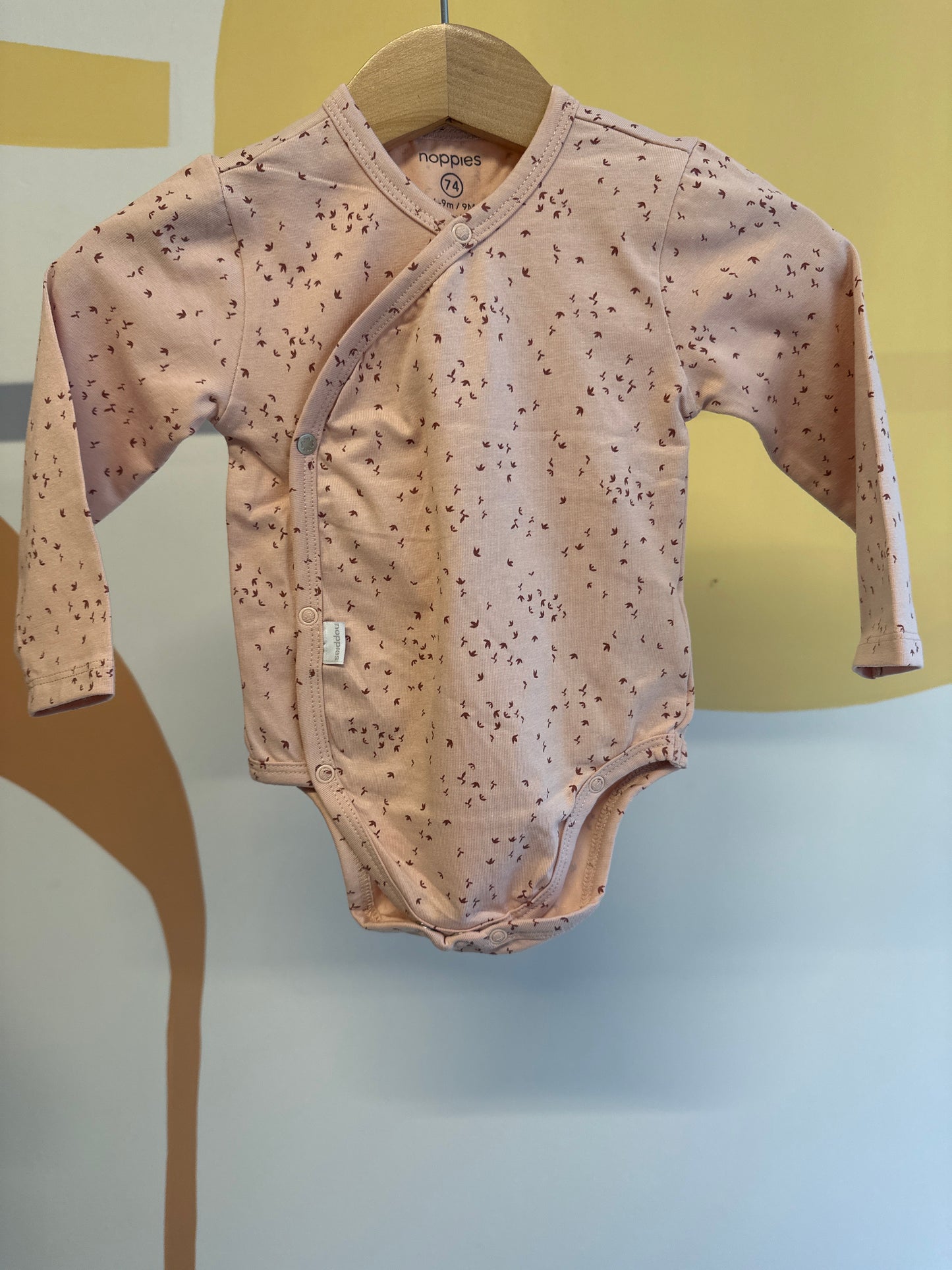Romper roze overslag Noppies  (biologisch katoen)